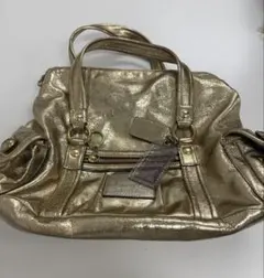 COACH コーチ POPPY ポピー メタリックゴールド ハンドバッグ Y2K