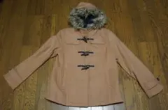 earthダッフルコートショート丈Mサイズブラウン