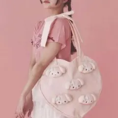 ♡ merry jenny My Melody heart tote bag