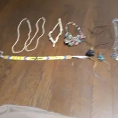 カラフルビーズのネックレス　8点セット