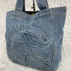 HUNTING WORLD デニム エンボスロゴ　トートバッグのサムネイル