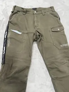 裏起毛　ディノベーション　Dinnovation ワークパンツ M-L カーキ