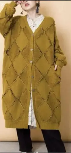 オズモーシス模様 ロングカーディガン