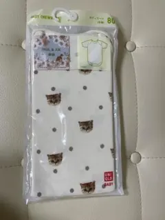 【新品未使用】ユニクロ　PAUL & JOE 80サイズ　ボディスーツ（半袖）猫