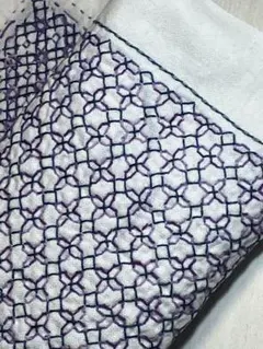 刺し子ふきん完成品　花の輪