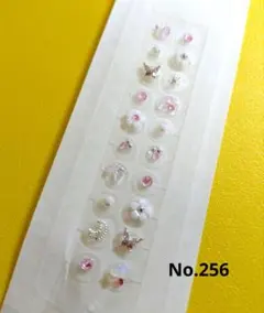 【まとめ割りあり】耳つぼジュエリー✩花　蝶々　ストーン　ピンク　月