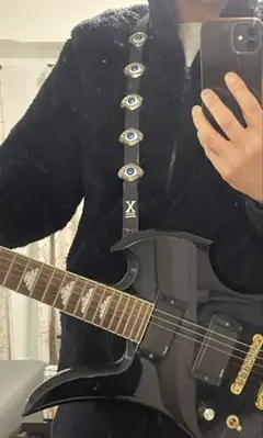 激レア HIDE X 目玉ストラップ 目玉5個 フェルナンデス ギターストラップ 激レア HIDE X 目玉ストラップ 目玉5個 フェルナンデス ギター