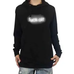 新品 FUCK YOU ペイント 中指 挑発 ハンドジェスチャー ロンTパーカー