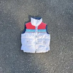 00s Abercrombie&Fitch ダウンベスト マルチカラー ホワイト
