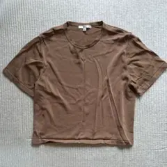 ♡美品 UNIQLO :C ボクシーニットT/ウォッシャブル♡ベージュ　L