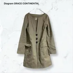 2358＊ダイアグラム＊ノーカラーコート ベージュ 36 グレースコンチネンタルのサムネイル