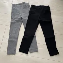 UNIQLOベビー　リブレギンス　10分丈　２枚セット　②