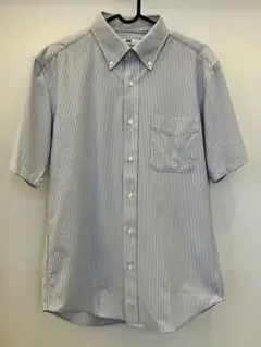 ユニクロ UNIQLO ドライノンアイロン シャツ ストライプ Mサイズ 美品