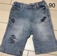 JUNK STORE デニムハーフパンツ 90サイズのサムネイル