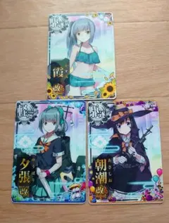 艦これアーケード　霞　改二　夕張　改　梅雨mode　朝潮　改二　ハロウィン