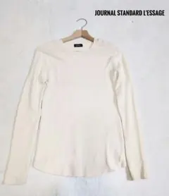 JOURNAL STANDARD L'ESSAGE リブニット 　バック金ボタン