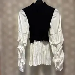 fifth タートルネック フリル袖 シャツM