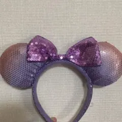 ディズニー スパンコール 紫 ピンク グラデーション カチューシャ