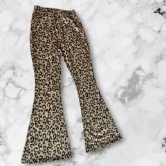 レオパード柄 フレアパンツ Sサイズ レディース