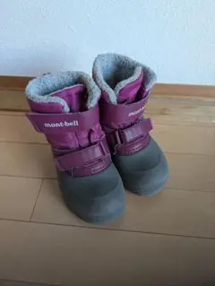 mont-bell キッズ スノーブーツ パープル　16cm