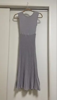 And Couture 薄紫　ノースリーブニットワンピース
