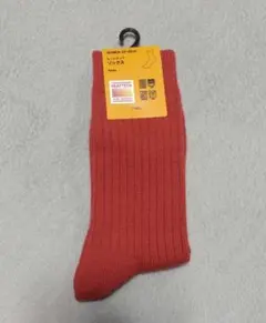 新品未使用 ユニクロ ヒートテック ソックス 赤 レッド 23〜25cm