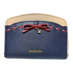 サマンサベガ ネイビー 二つ折り財布