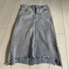 (新品)デニム フリンジヘム タイトスカート Sサイズ
