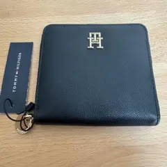 トミーヒルフィガー Tommy Hilfiger 二つ折り財布 小銭入れ 黒