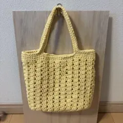 ハンドメイド ミニトートバッグ イエロー