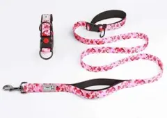新品　犬用品　ハンドフリー　リード　赤迷彩　Lサイズ　大型犬　中型犬のサムネイル