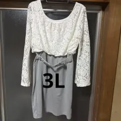 大きいサイズ　dazzy レース袖ワンピース　3L sizeのサムネイル