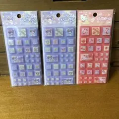 セブンイレブン　タイルシール サンリオ クロミ＆ キティ 3個セット