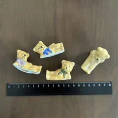 陶器製 クマの箸置き 4個セット