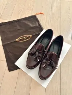 【美品】TOD'S タッセル ローファー 37 ボルドー 袋付 トッズのサムネイル