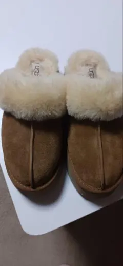 UGG ブラウン ムートンブーツ スリッパ - メルカリ