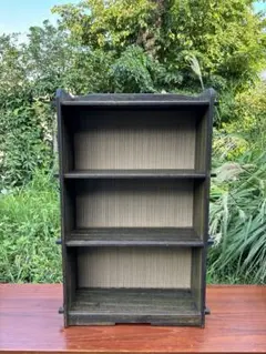 本棚　本立て　収納棚　ラック　シェルフ　古家具　古道具　アンティーク　昭和レトロ ジャパンヴィンテージ 本棚 ブックシェルフ 楔式 収納 古道具