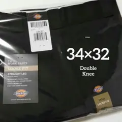 34×32【新品・未使用】ディッキーズ　ダブルニー　85283　・BLACK・