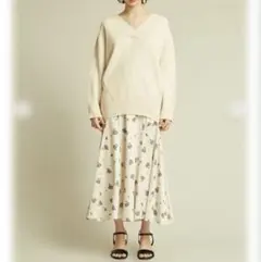 リリーブラウン　ドットフラワースカート　LILY BROWN