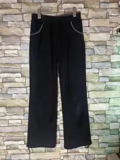 ブラック 【M】 パンツ ポケット付き ジャージ 裾絞り