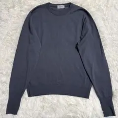 ジョンスメドレー ハイゲージニット セーター チャコールグレー S クルーネック