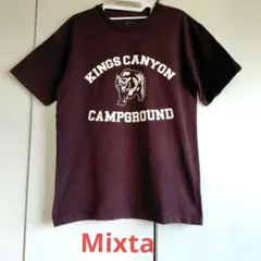 Mixta ミクスタ プリントTシャツ Sサイズ ブラウンのサムネイル