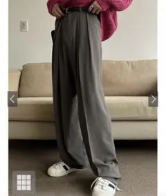 タックセンタープレスストレートワイドパンツ[ai36]