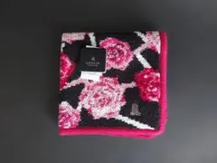 LANVIN ローズ柄 タオルハンカチ