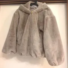 GLOBAL WORK フェイクファー フード付ブルゾン 140 キッズ