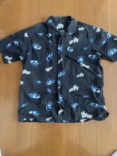 限定完売品 ショットレーヨンシャツ 8ボール ファイヤーパターン　Lサイズ