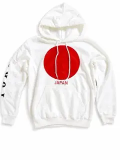 新品 JAPAN TOKYO 日の丸 パーカー 裏起毛 ホワイト Mサイズ
