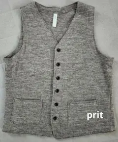 prit 杢グレー ノースリーブベスト サイズ1