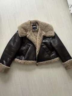 ZARA ブラウン ムートンコート