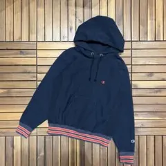 Champion 単色青タグ 復刻 リバースウィーブ スウェット パーカー